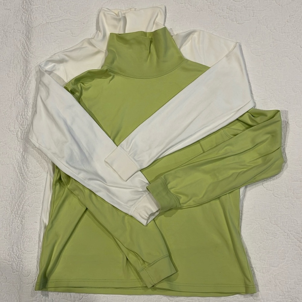 LL Bean turtlenecks, size Large. Set of 2, 100% Pima cotton.